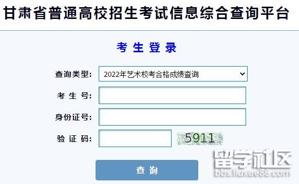 2022甘肃普通高校艺术类专业校考成绩查询开云官方网页版口
